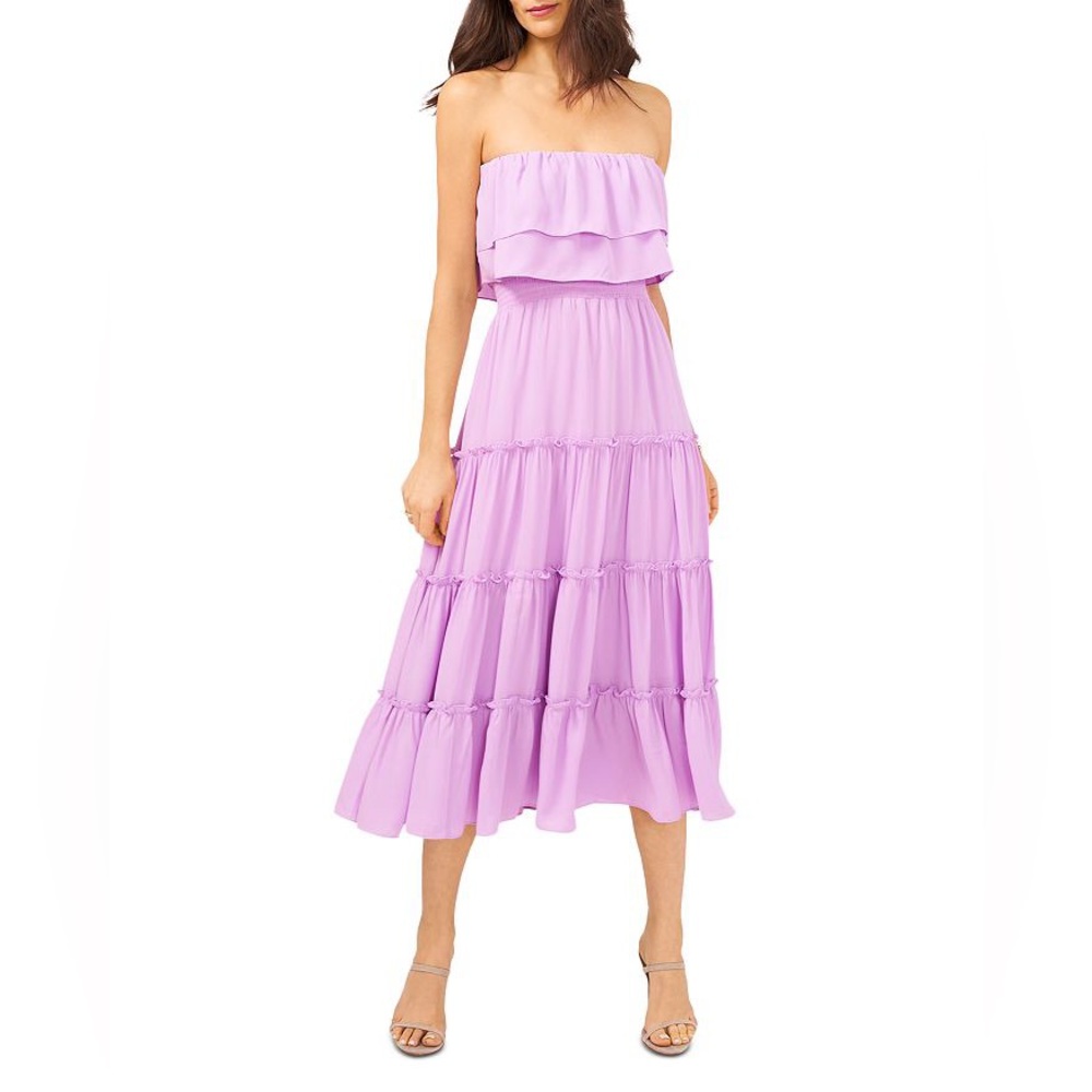 1.STATE Strapless Ruffle Tiered Dress